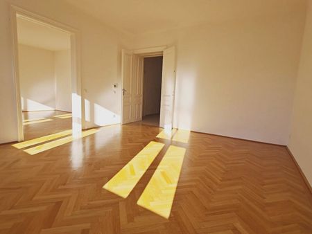 ROCHUSMARKT-NÄHE, sonnige 103 m2 Altbau, 3 Zimmer, WG-geeignet, Küche, Wannenbad, Parketten, Geusaugasse - Photo 5