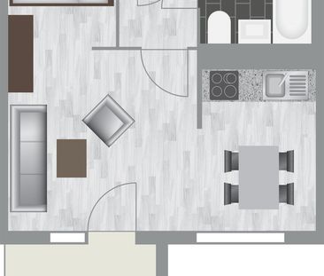 1-Raum-Wohnung Karpfenweg 18 - Foto 1