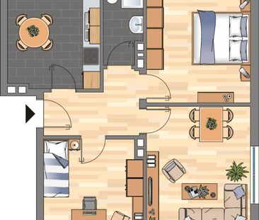 Demnächst frei! 3-Zimmer-Wohnung in Wilhelmshaven City - Photo 1