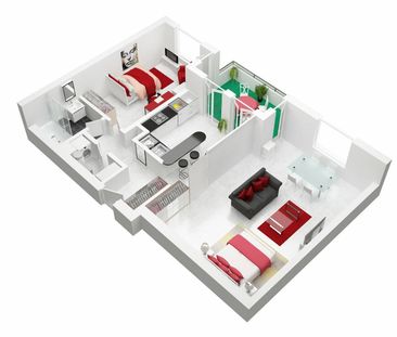 Möblierte 2,5-Zimmer-Wohnung mit eigener Waschküche - Photo 6