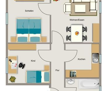 3-Zimmer-Wohnung in Moers Repelen - Foto 1