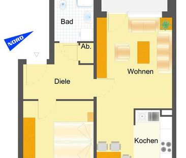 Gute Aussichten! Helle 2-Zimmer-Wohnung mit (halb-) offener Küche i... - Foto 2