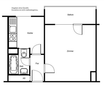 Top ! 2020 modernisierte 1-Zimmer-Wohnung mit Balkon in Stadtlage - Photo 4