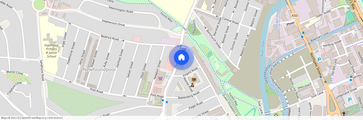 1 Bed Flat – St. Nicholas Apartments, Fosse Road North, Leicester, LE3 5ER. £750 PCM