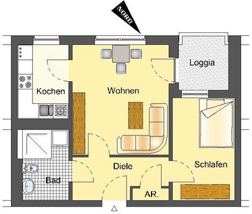 Aktiv Wohnen u. Vielfalt erleben 60+ WBS erforderlich. - Foto 2