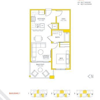 UNIT 1409 VANTAGE! BRAND NEW UNITS. 1 bedroom, 1 bathroom + den. - Photo 4