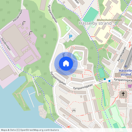 Spiralbacken 8, Strand