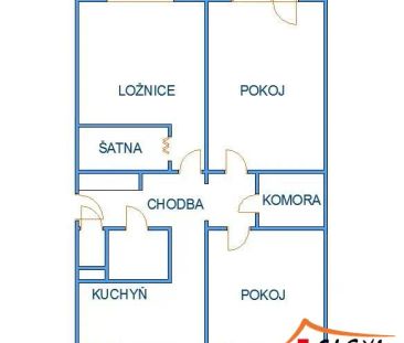Pronájem prostorného bytu 3+1 se zasklenou lodžií, 83 m - Photo 2