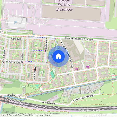 ul. Henryka i Karola Czeczów, Złocień, Bieżanów-Prokocim, Kraków, małopolskie