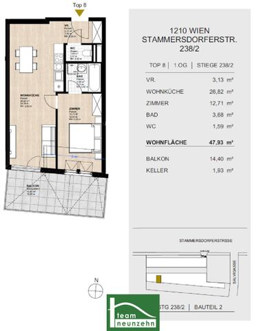 MODERNE 2 ZIMMER-WOHNUNG – GRÜN SOWEIT DAS AUGE REICHT – MODERNE WOHNANLAGE AM MARCHFELDKANAL - Photo 3