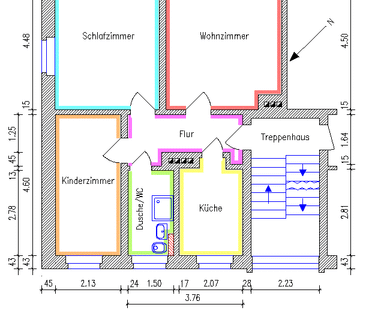 3er-WG-Wohnung mit Einbauküche - Foto 2