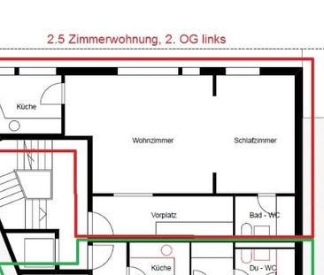 2.5 Zimmer, 60 m², 2. Stock - Photo 5