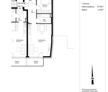 Wunderschöne 2-Zimmer-Wohnung mit Balkon, in Graz-Eggenberg - AB SO... - Photo 2