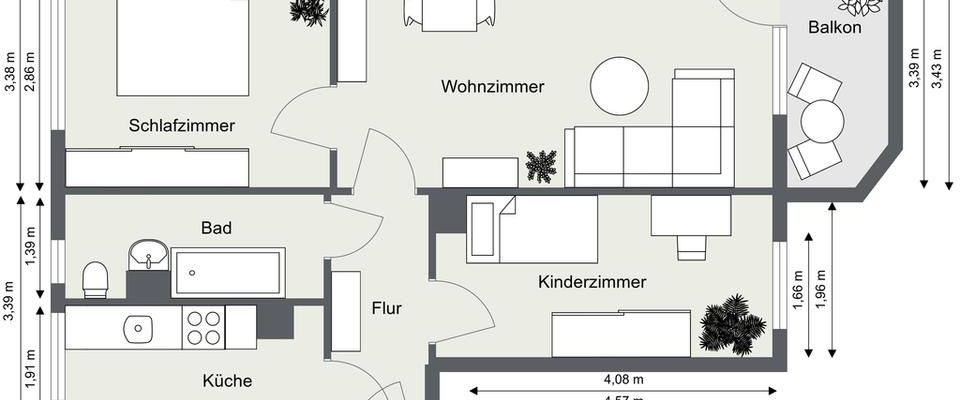 Sanierte 3-Raum-Wohnung mit Badewanne und Balkon im schönen Stadtteil Zwötzen - Foto 1