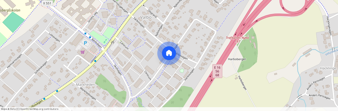 Trädgårdsvägen, Valbo