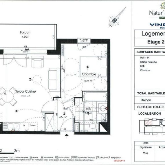 Location Appartement 2 pièces 42m² RONCQ 59223 - Photo 2