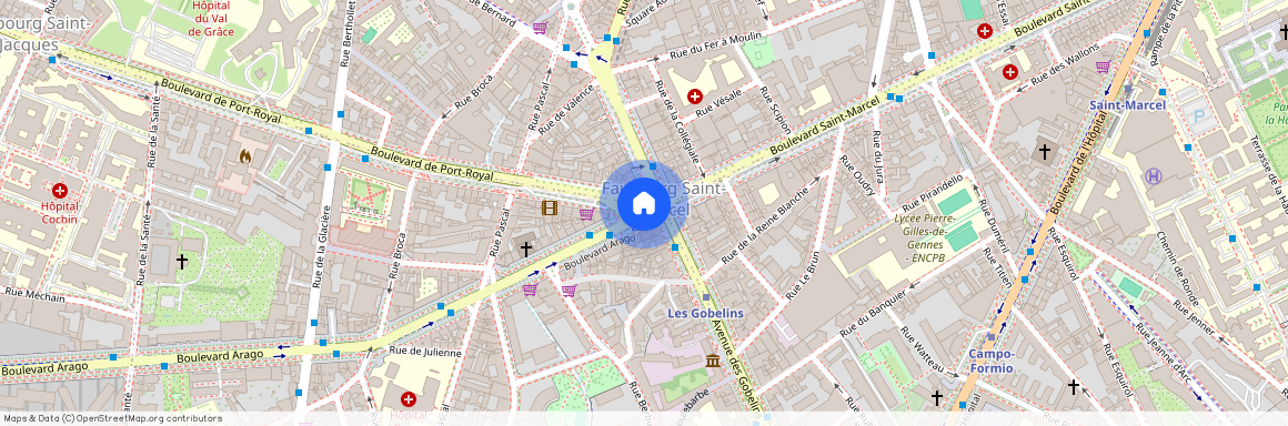 Boulevard Port-Royal et Boulevard Arago 75013 Paris (13e arrondissement)