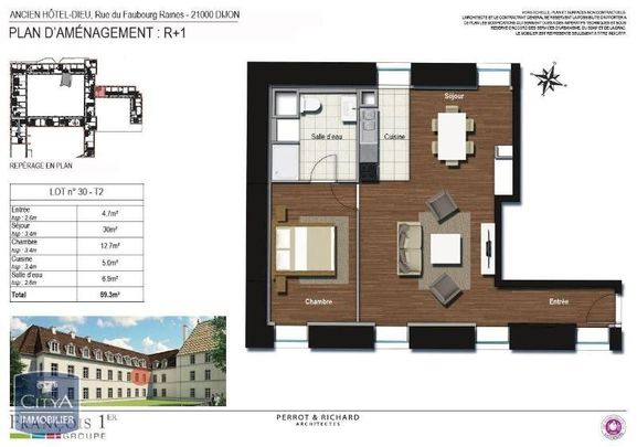 Appartement 2 pièces à louer - Photo 1