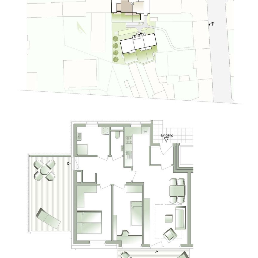 Sonnige - 3-Zimmer-Wohnung im Obergeschoss mit Balkon und Dachterrasse! - Foto 2
