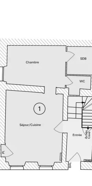 Appartement à louer 2 pièces 45m² - Photo 2