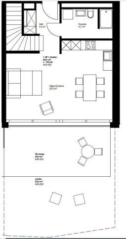 Exclusif ! Studio avec atelier terrasse et jardin - A15-004 - Photo 5