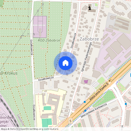 ul. Działkowicza, Zabobrze, Jelenia Góra, dolnośląskie