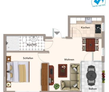 Attraktive 2 Zimmer Wohnung im betreuten Wohnen in idealer Innensta... - Foto 1