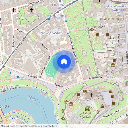 Plac na Groblach, Nowy Świat, Stare Miasto, Kraków, małopolskie