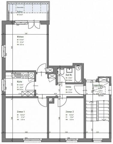 3-ZW im 1. OG à 62 m² - Photo 2