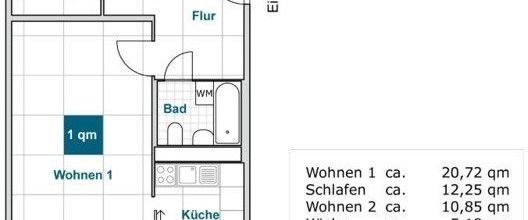 Für junge Leute - 3 Raum-Wohnung! - Foto 1
