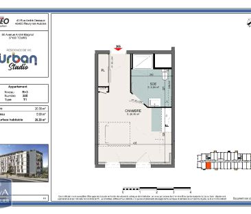 Appartement à louer 1 pièce 26.29m² - Photo 5