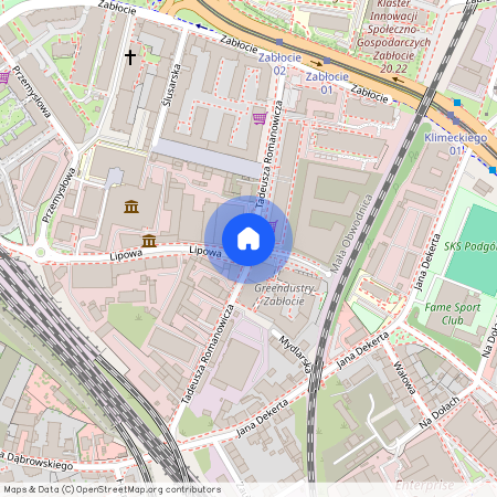 ul. Tadeusza Romanowicza, Zabłocie, Podgórze, Kraków, małopolskie