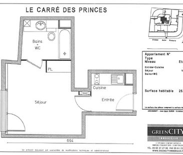 TOULOUSE / Location Appartement 1 Pièce 26 m² - Photo 5