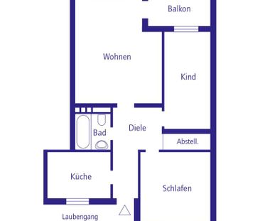 renovierte und bezugsfertige 3 Zimmerwohnung in Stadtnähe mit Balkon - Foto 1