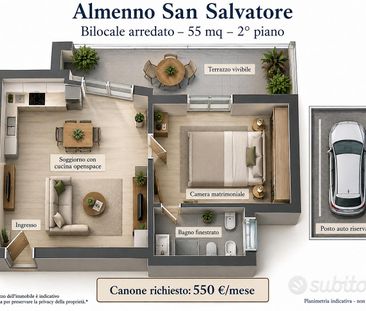 Almenno San Salvatore bilo con balcone+posto auto - Photo 1