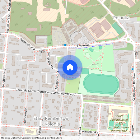 ul. Topograficzna, Stary Rembertów, Rembertów, Warszawa, mazowieckie