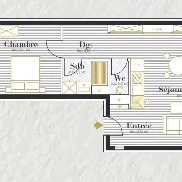 Appartement à louer 2 pièces 45.14m² - Photo 2