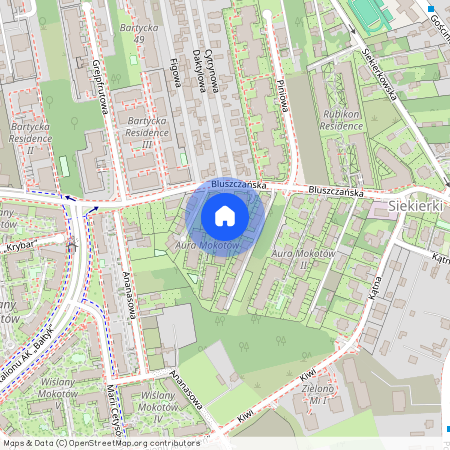 ul. Bluszczańska, Siekierki, Mokotów, Warszawa, mazowieckie