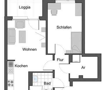 Erstbezug: Seniorenwohnung mit WBS - Photo 2