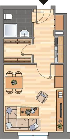 Renovierte 1 ZKB-Wohnung in Fachhochschul-, und Klinikumnähe zu vermieten! - Photo 2