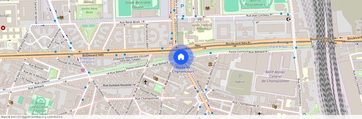 Boulevard Ornano entre Rue Championnet et Rue Belliard 75018 Paris (18e arrondissement)