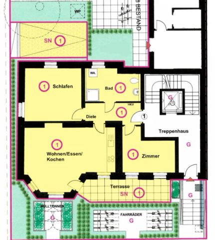 Neubau in Bonn-Mehlem Ortslage! Erdgeschosswohnung mit attraktivem Schnitt - Foto 5