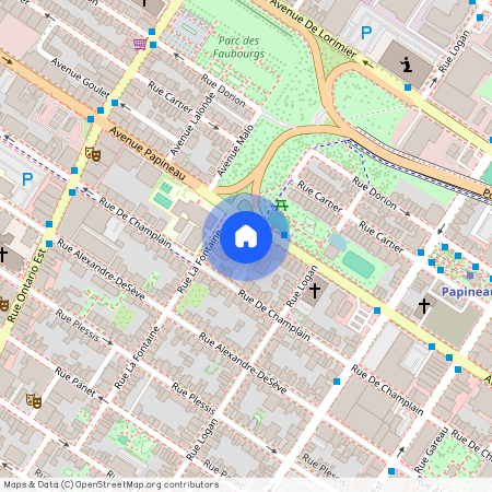 #307 -1740 Av. Papineau, Montréal (Ville-Marie), QC H2K 4H9