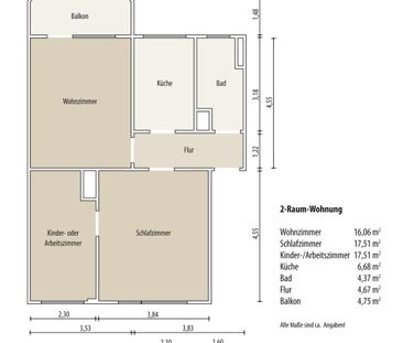 Gemütliche 3-Raum-Wohnung mit Badewanne und sonnigem Balkon - Foto 4