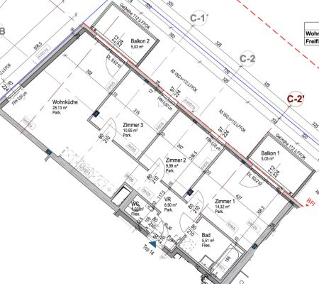 Zwei Balkone: 4-Zimmer-Neubau AB APRIL - Foto 4