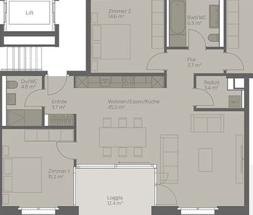 3½ Zimmer-Wohnung in Adliswil (ZH), möbliert, auf Zeit - Photo 2