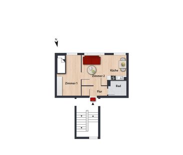 Helle 1 Zimmer-Wohnung in ruhiger Lage // 1.OG. mitte - Photo 6