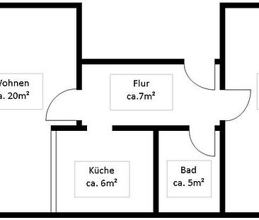 Große 2 Raum-Wohnung mit Balkon - Foto 3