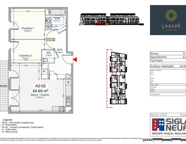 location Appartement T3 DE 64.65m² À COMPIEGNE - Photo 1