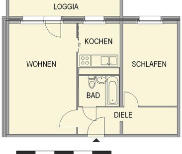 2-Raum-Wohnung mit Balkon nahe Vita-Center - Photo 5